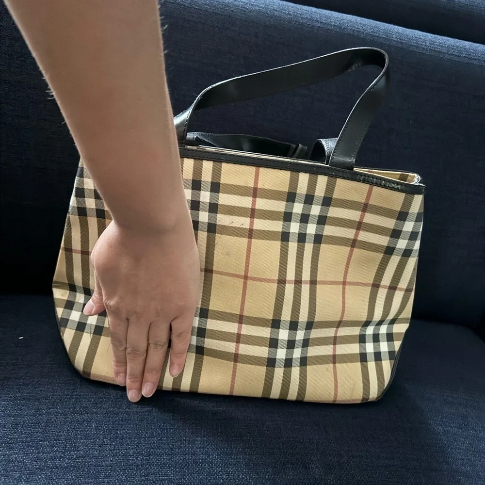 Burberry vintage checkered small‎ tote